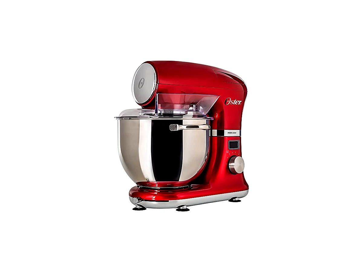 Oster Planetária Digital Bowl Inox OBAT911-127, vermelha, 127V