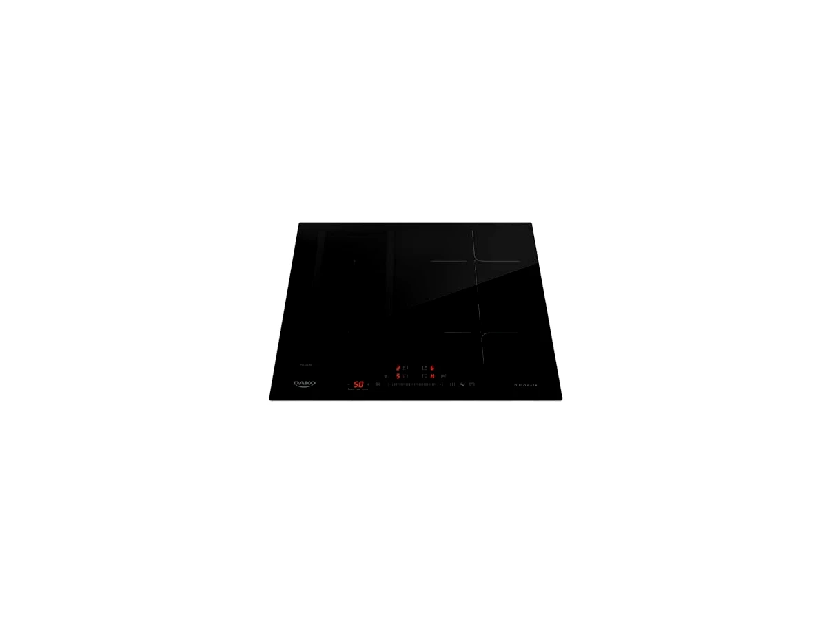 Dako Diplomata — cooktop de indução com 4 bocas, zona flexível, preto, 220 V; não confundir com Dako Supreme nem Diplomata 5 bocas