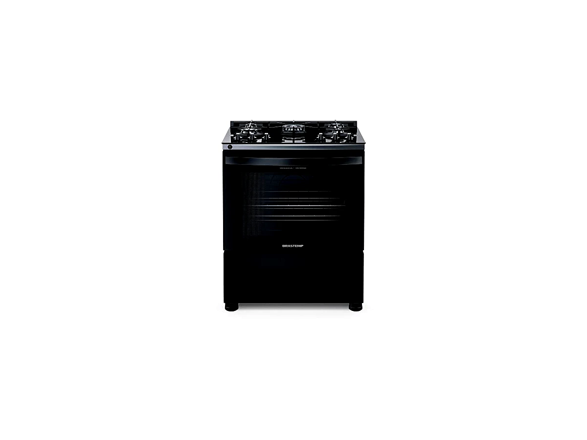 Fogão Brastemp 5 Bocas Cor Inox com Mesa de Vidro e Turbo Chama - Modelo BFS5VCE