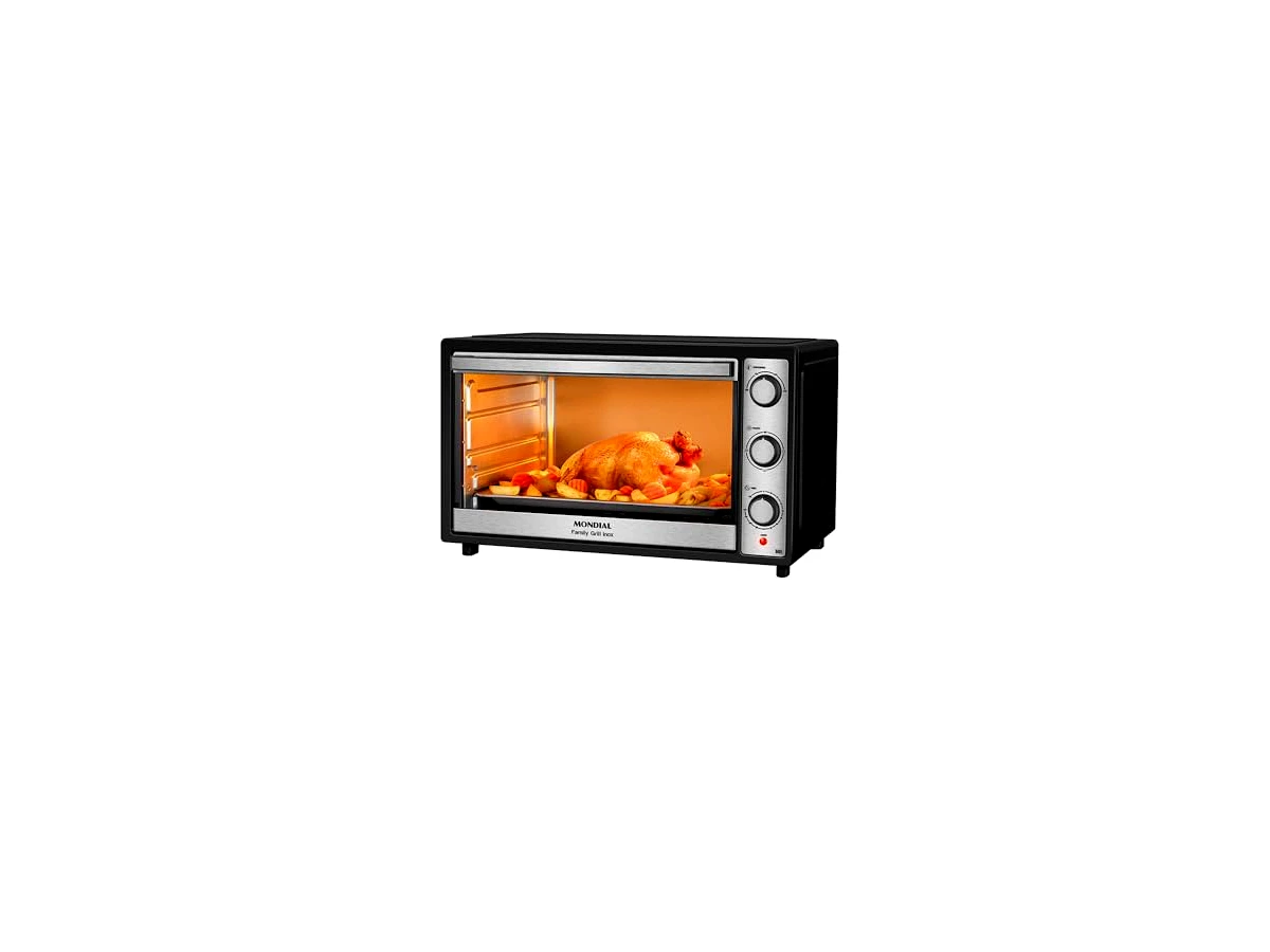 Forno Elétrico de Bancada Mondial Family Grill FRN-60-BI 60 Litros Preto/Inox