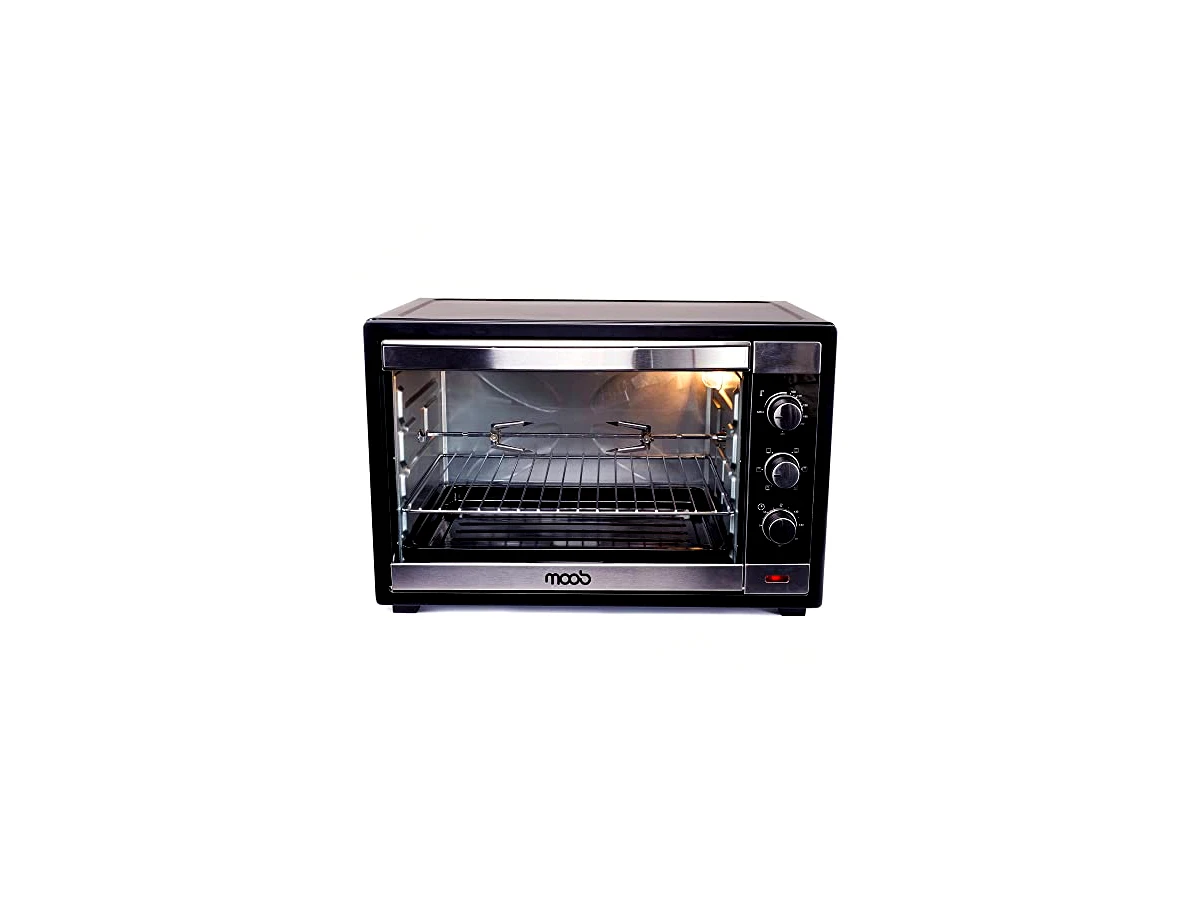 Forno Elétrico de Bancada Moob 60 Litros com Espeto Giratório Preto