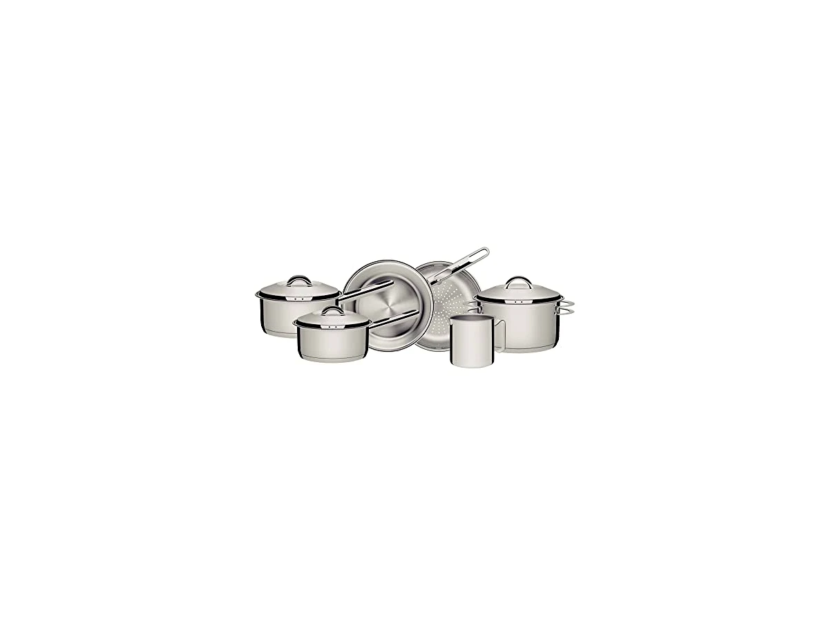Tramontina Solar 6 peças em aço inox com fundo triplo — modelo 65510231, referência 65510/231