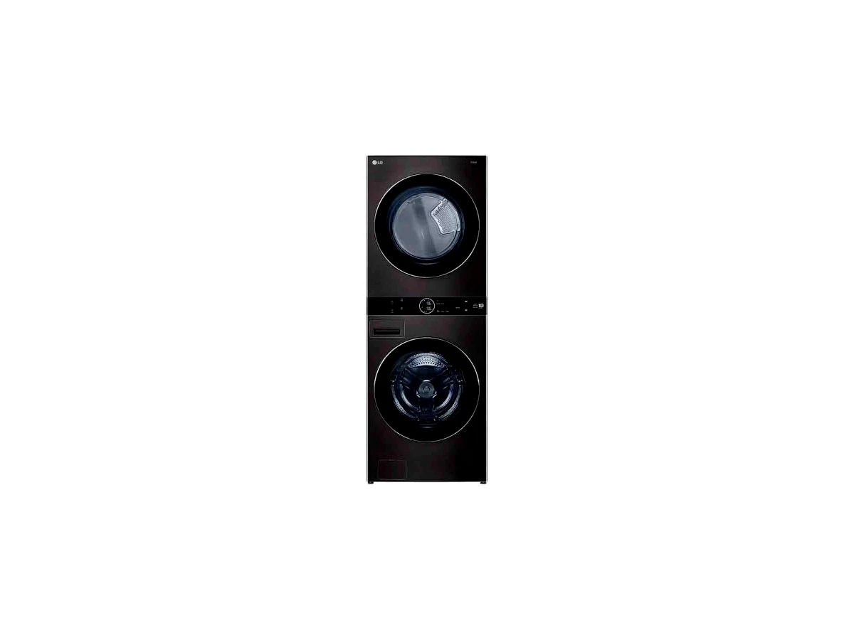 1. LG WashTower Smart 17 kg/16 kg WK17BS6A, aço escovado preto, 220 V