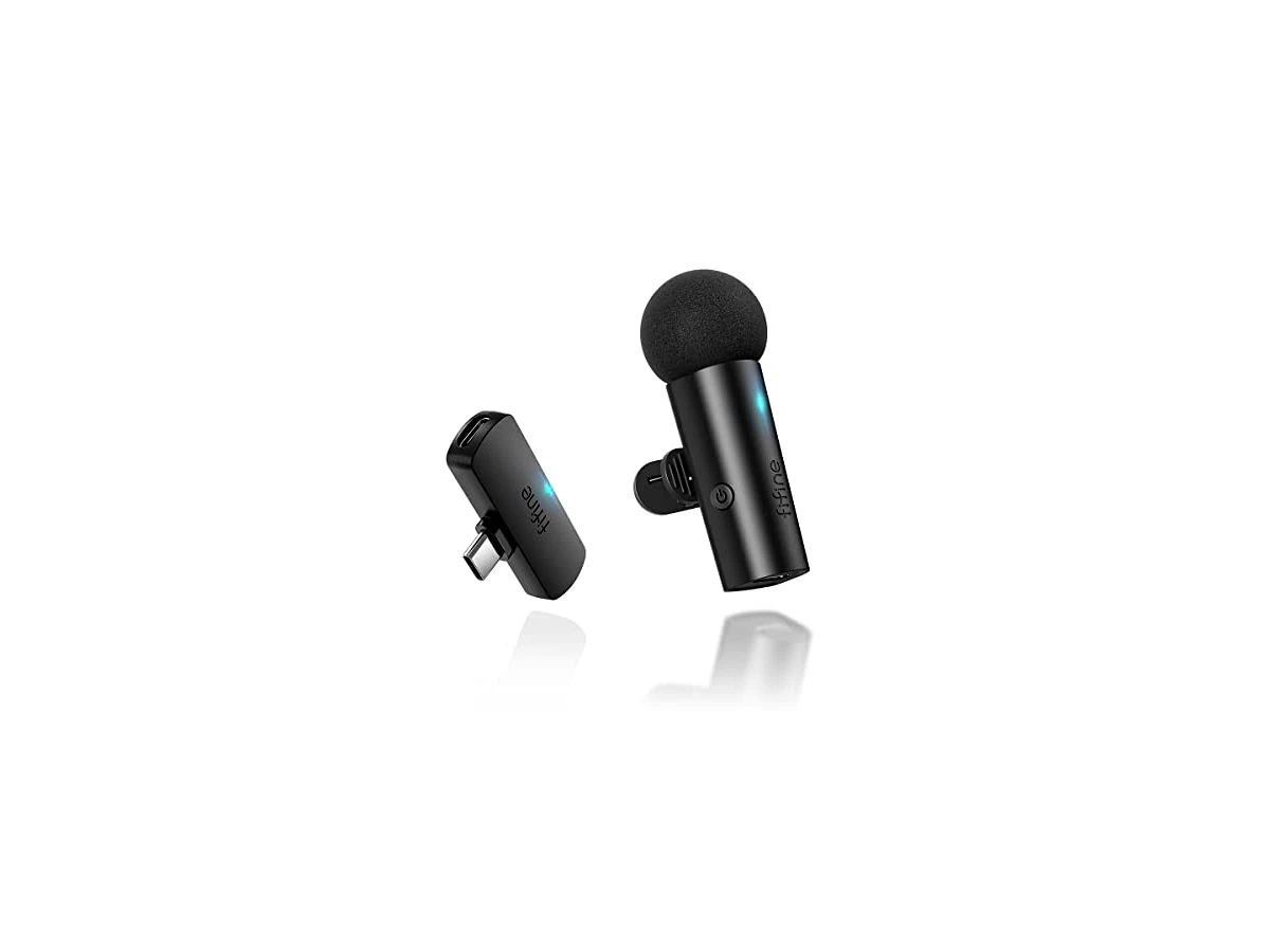 Microfone de Lapela FIFINE USB-C M6 para iPhone, iPad e Android, Preto