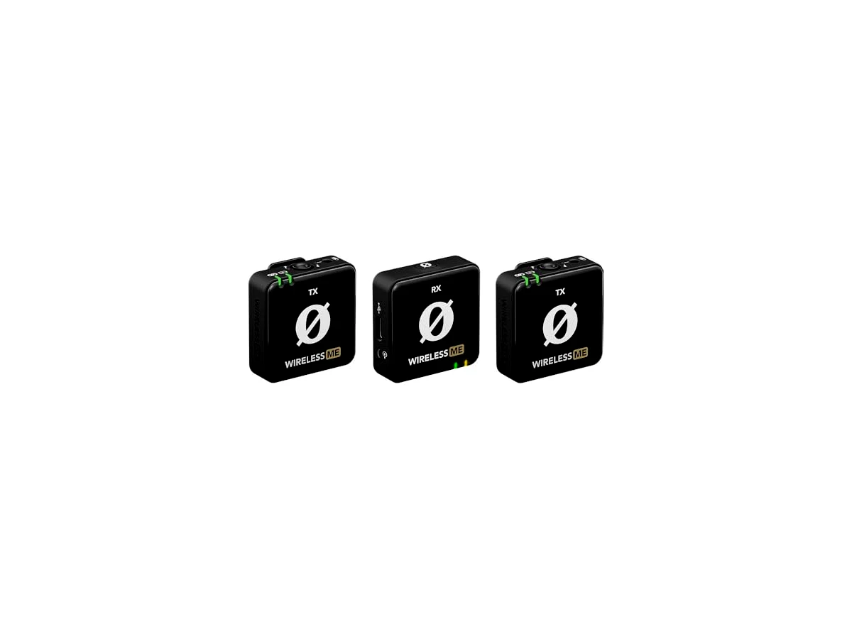 RØDE Wireless ME Sistema de microfone sem fio ultracompacto com microfones embutidos, tecnologia GainAssist e alcance de 100 m para filmagem, entrevistas e criação de conteúdo (preto)