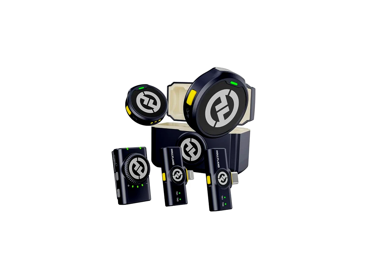 Sistema Microfone Lapela Duplo Hollyland Lark M2 Combo Wireless para Câmeras e SmartPhones