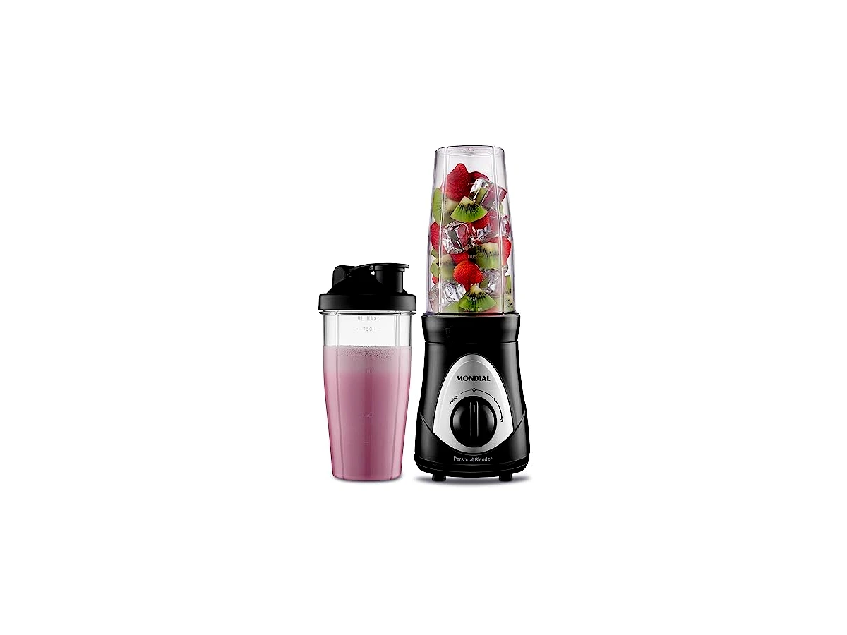 Mini Liquidificador Mondial Personal Blender DG-01 300W com 2 Copos de 750ml