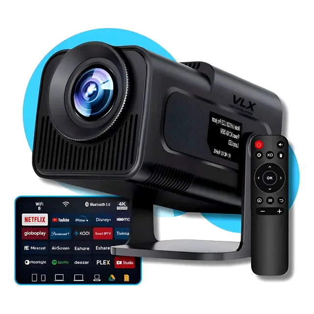 teste Projetor Vlx 4K Android Wi-Fi Bluetooth HY320 Mini