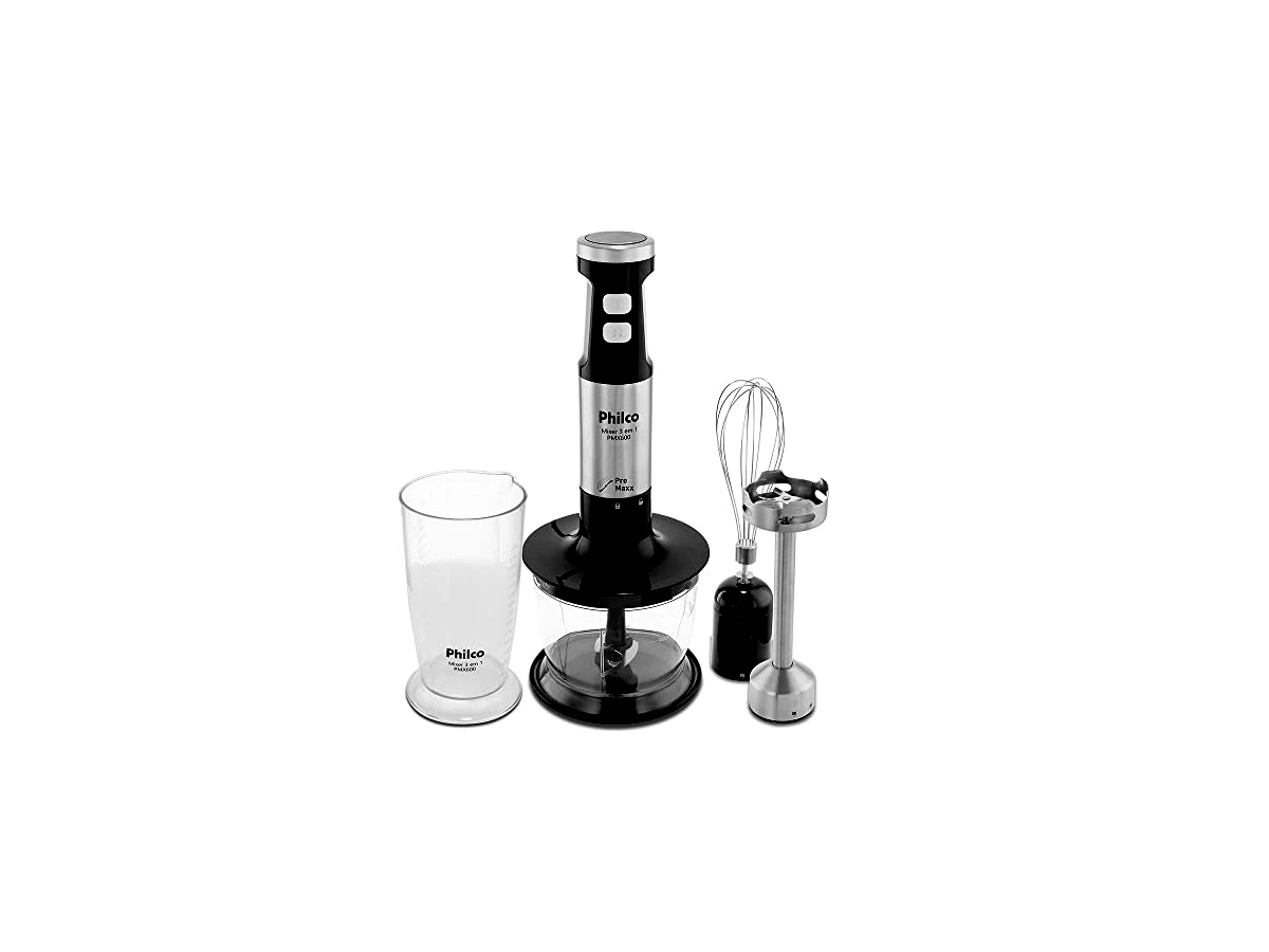 Mixer Philco PMX600 Inox 600W Preto com Copo 600ml