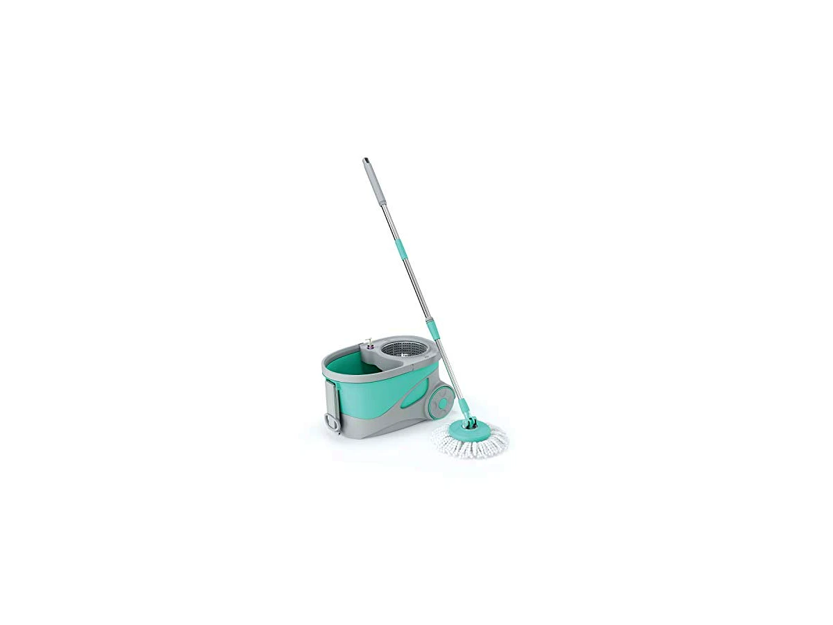 FlashLimp Mop Giratório Pro MOP7290 com Balde Inox e Rodinhas