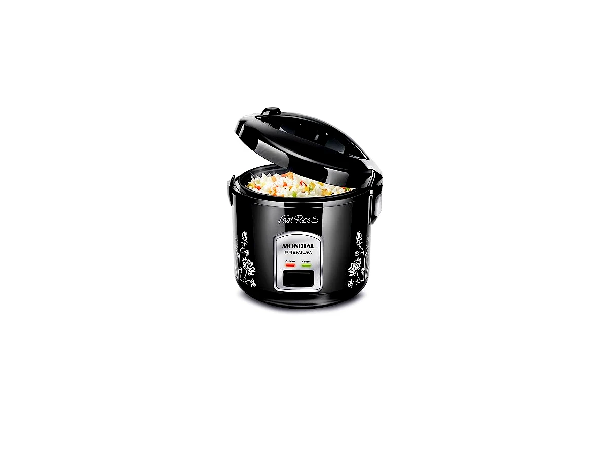 Panela Elétrica de Arroz Mondial Fast Rice 5 Premium Preto/Inox (NPE-08-5X)