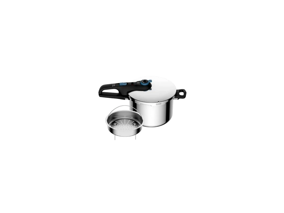 Rochedo Panela de Pressão Inox Trendy 6 L com Cesta de Vapor, modelo 7114000655