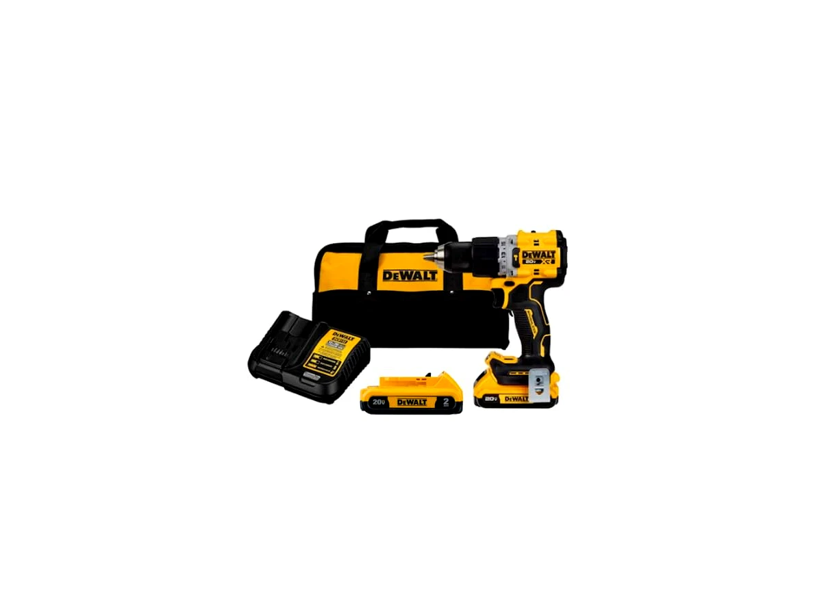 DEWALT DCD805D2-BR 20V MAX XR Brushless, kit com 2 baterias de 2,0 Ah, carregador bivolt e bolsa