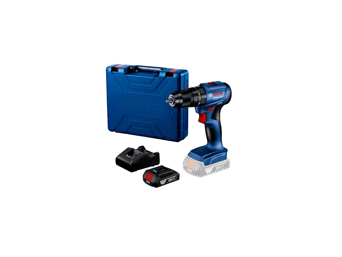 Bosch Professional GSB185LI-1B 18V Brushless — código 06019K31E7, kit com 1 bateria e maleta