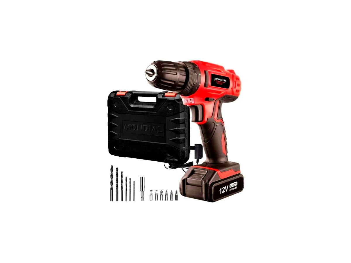 Mondial Power Tools FPF-06M 12V Bivolt — kit com maleta e acessórios