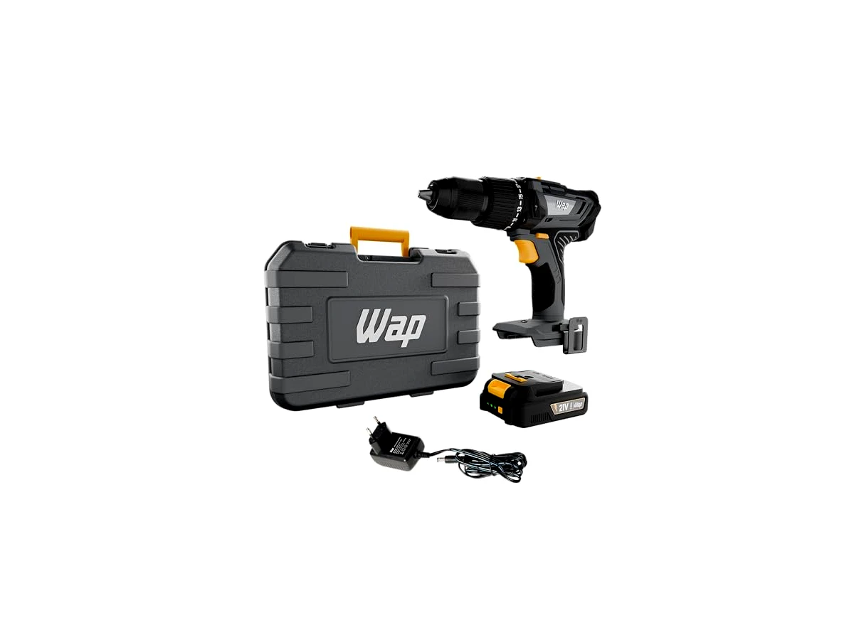 WAP K21 ID03 21V 1/2" — código FW009462, com bateria, carregador e maleta