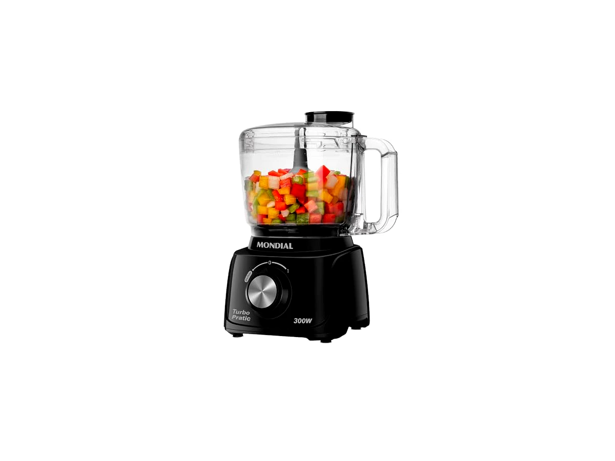 Mondial Mini Processador Turbo Pratic MP-16-B, preto, 300 W, 127 V, peça 9925-01