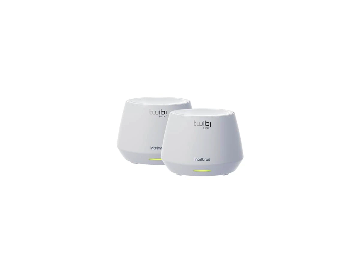 Conjunto de Roteador Sem Fio WI-FI 6 Twibi Force AX Branco Intelbras