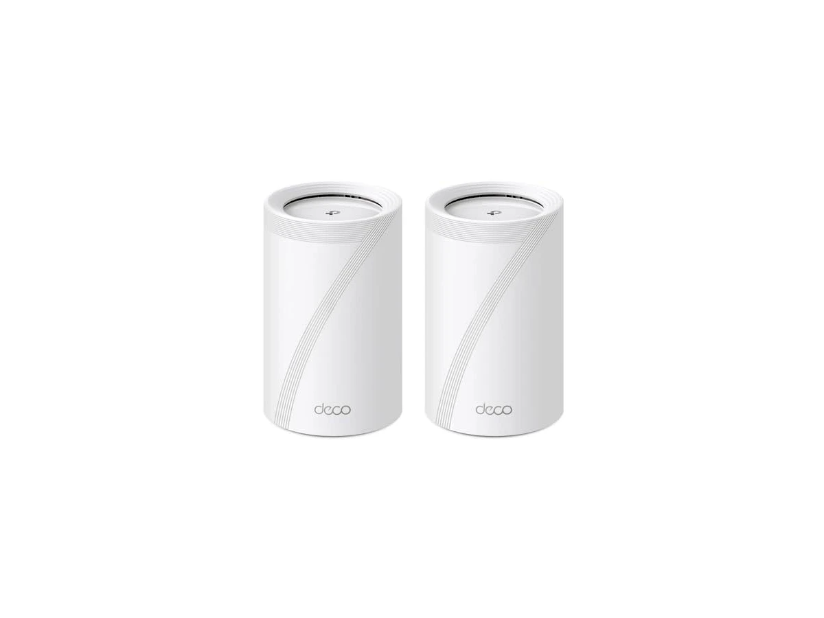 TP-Link Deco BE65 (2 un.) Sistema Mesh Wi-Fi 7 para casa toda Dual Band BE11000, 2 un. cobrem até 420 m², 200 dispositivos, 4 portas 2.5GB, instalação por app Deco, Mesh com IA, Controle Parental