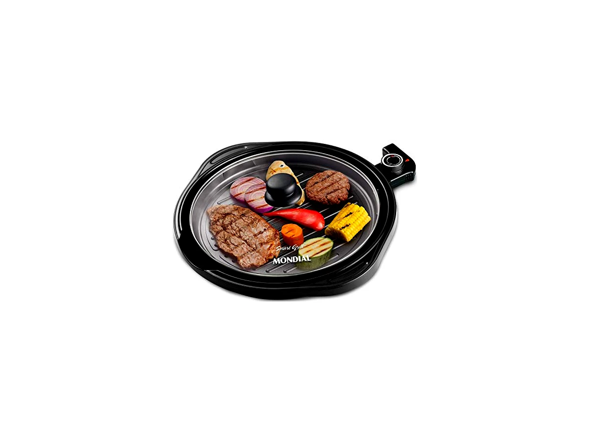 Grill Redondo Mondial Smart Grill 30cm G-04 1200W com Chapa Removível