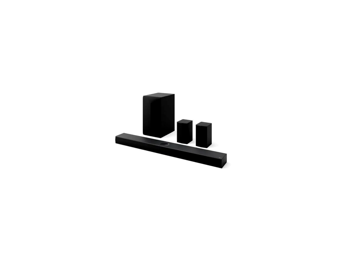 LG S70TR - Barra de som inteligente, potência de 500 W e canais 5.1.1, alto-falantes duplos traseiros sem fio, som surround Dolby Atmos e DTS:X, alta resolução 24 bits/96 kHz