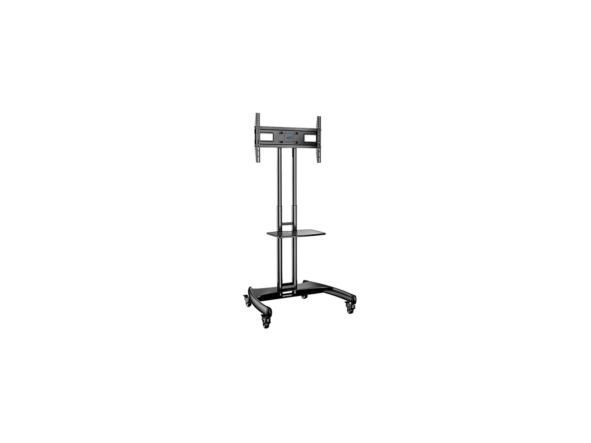 Suporte Pedestal com Rodízios, Altura Regulável de 112cm a 152cm, TVs a Partir de 32", Bandeja para Notebook, A06V6_PRO, ELG