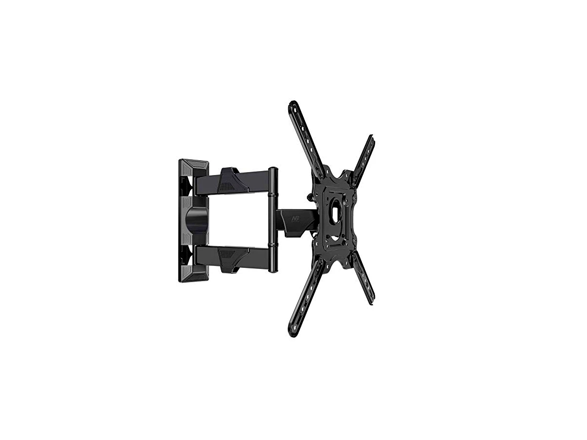 NB North Bayou Suporte de parede articulado para TV com movimento completo para monitor LCD Plasma de 32 a 55,5 polegadas de tela plana de até 32 kg preto P4