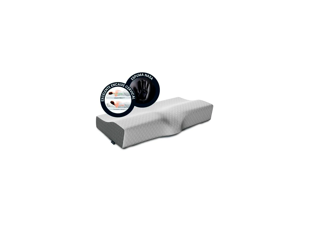 I Wanna Sleep Coluna Relax Cervical NASA, modelo 3243, 60 × 35 × 11 cm