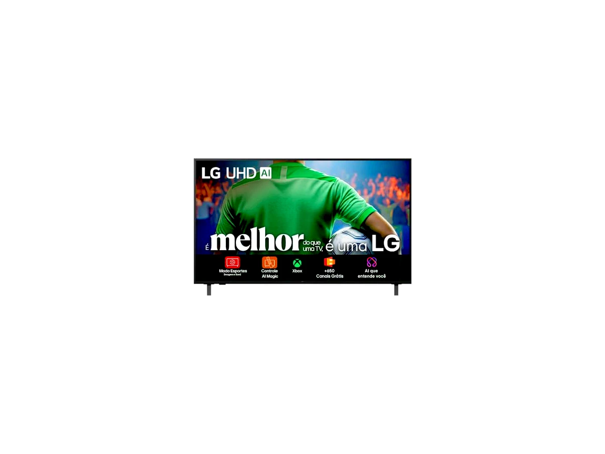 Smart TV 4K 43" LG UHD 43UA85 Processador α7 AI Ger8 4K Super Upscaling Google Cast Alexa Integrado Controle AI Smart Magic WebOS 25