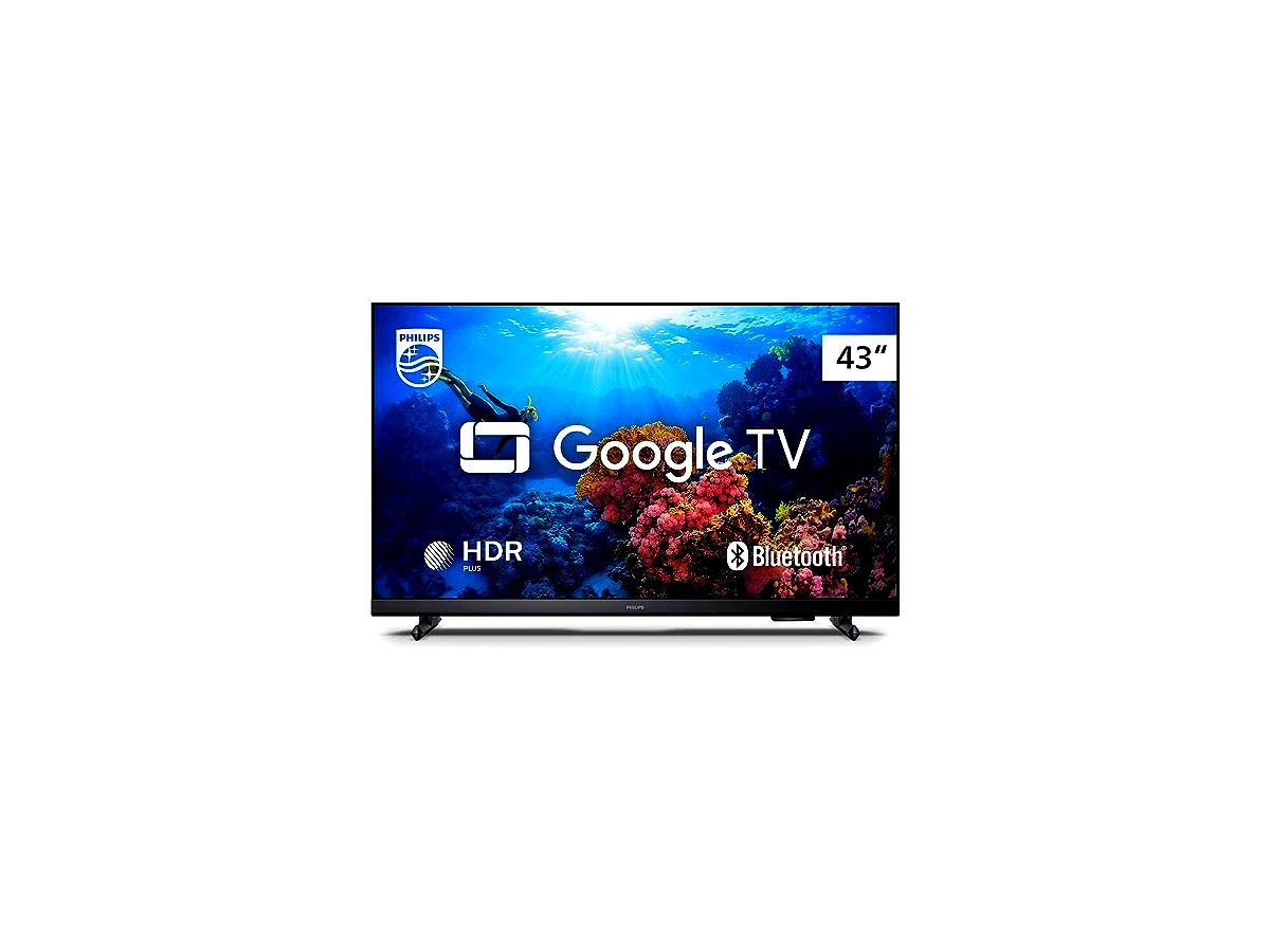 Smart TV Philips 43" Full HD 43PFG6918/78, Google TV, Comando de Voz, HDR, 3 HDMI, Wifi 5G, Bluetooth