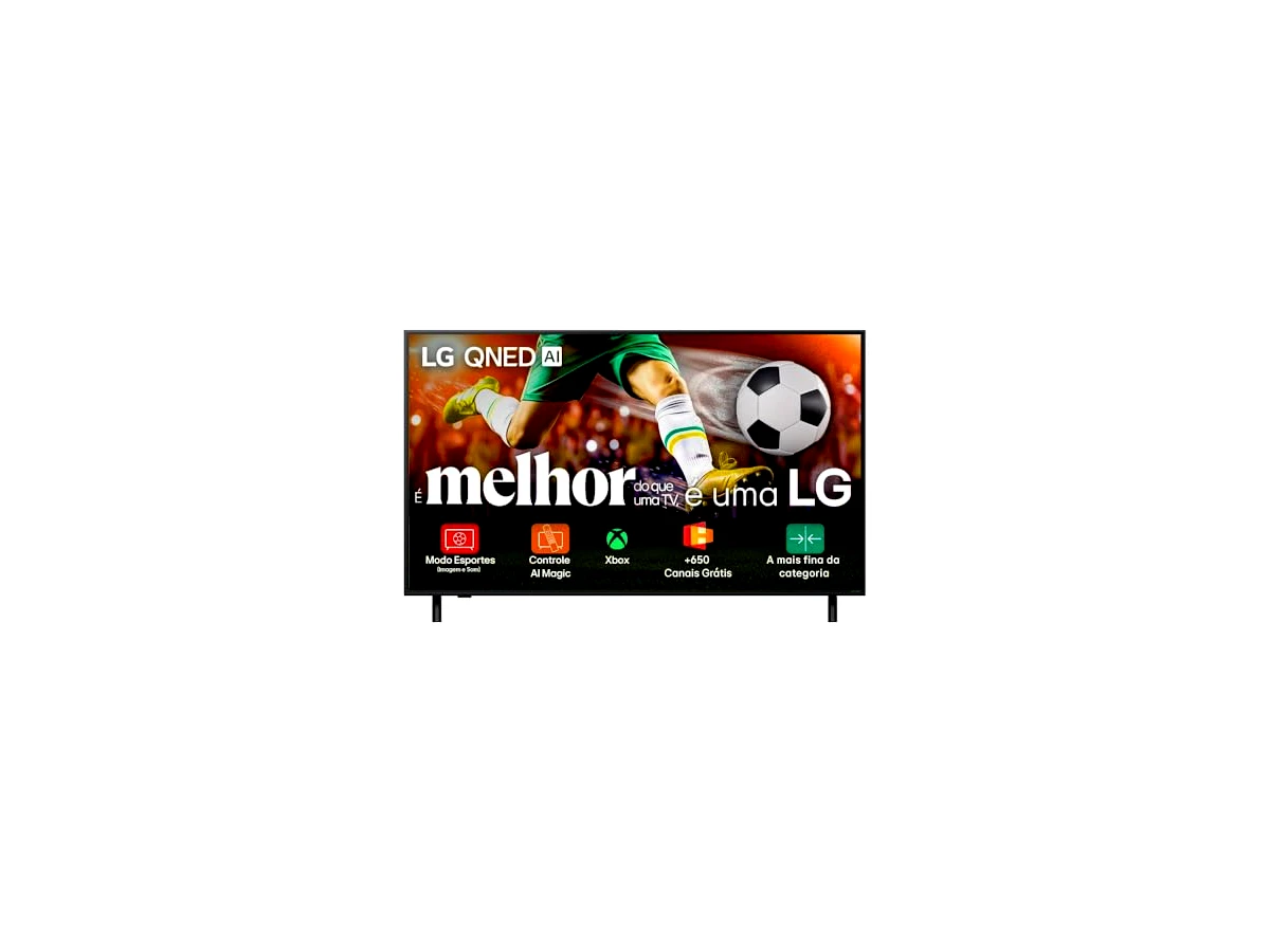 Smart TV 4K 55" LG QNED 55QNED82 Processador α7 AI Ger8 Ultra Slim Design Dolby Atmos Alexa Integrado WebOS 25