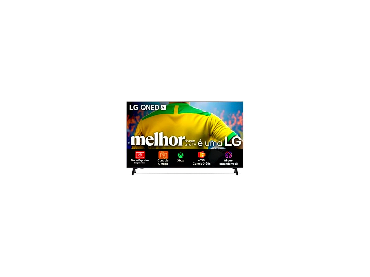 Smart TV 4K 55" LG QNED73 Portal de Games Processador AI α7 Gen8 4K Super Upscaling Google Cast Integrado Controle AI Magic WebOS 25 Modo Esportes Alerta de Esportes