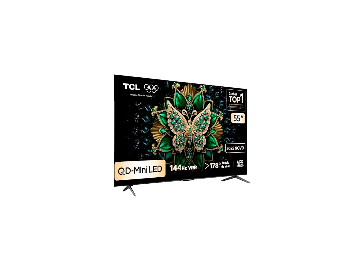 Smart TV TCL 55 Polegadas QLED Mini LED 4K C6K WiFi Bluetooth Google TV 4 HDMI 144Hz HDR10+ 55C6K