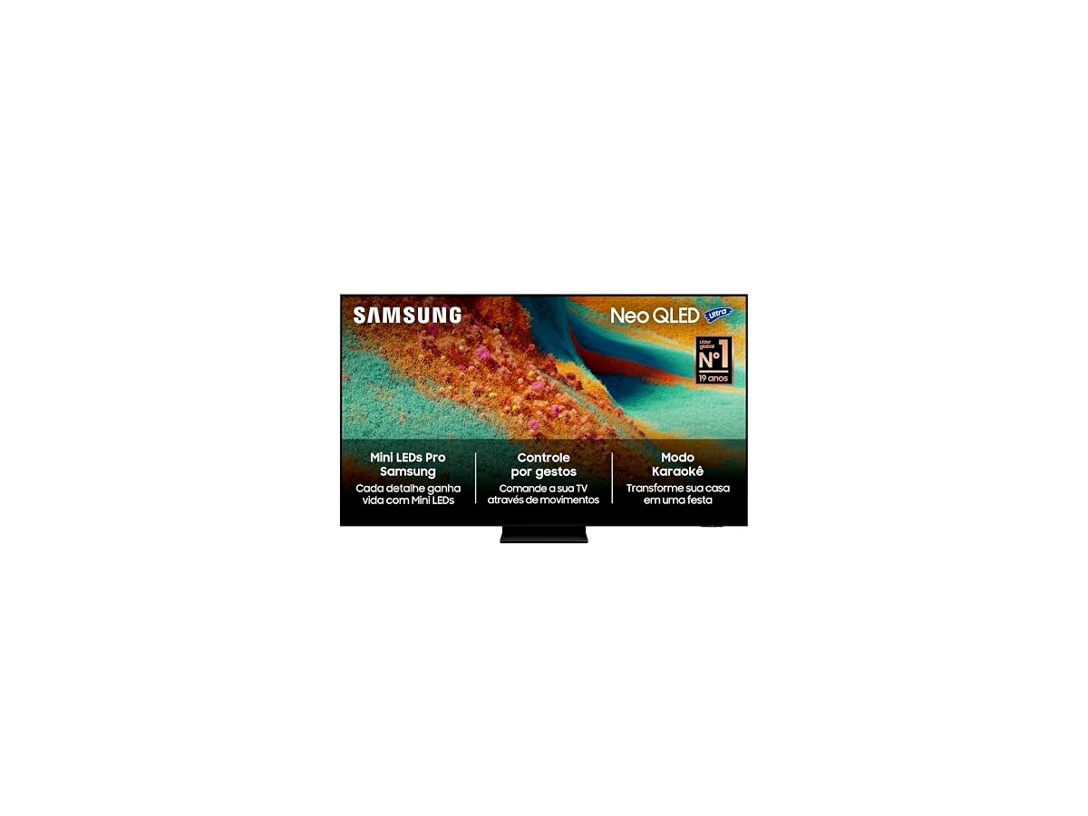 Samsung Vision AI TV 55" NEO QLED Ultra 4K QN85F 2025, Mini LED, Processador com AI, Controle por Gestos, Modo AI, Painel até 144hz, Dolby Atmos®