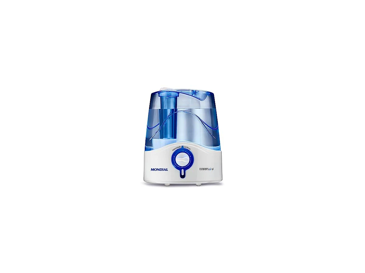 Umidificador de Ar Ultrassônico Mondial Comfort Air 6 NUA-02 4 Litros Bivolt Azul e Branco