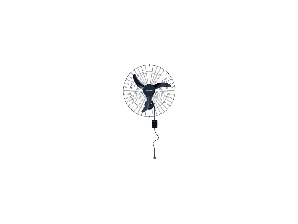 Ventilador de Parede Ventisol Comercial 60cm 3 Pás Preto Bivolt