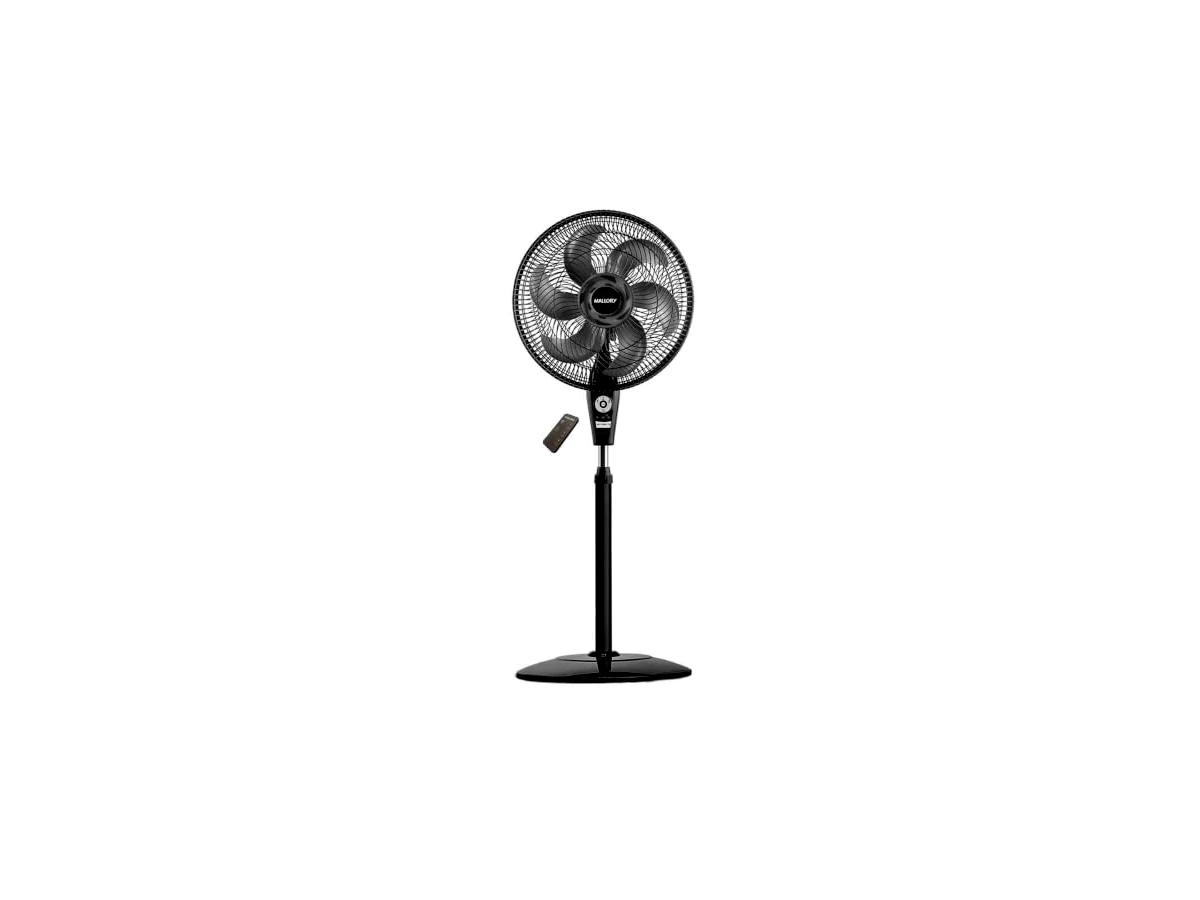 Mallory Air Timer TS+ 40 cm, 126 W, 6 pás, coluna com controle remoto e timer de 7 horas, 127 V